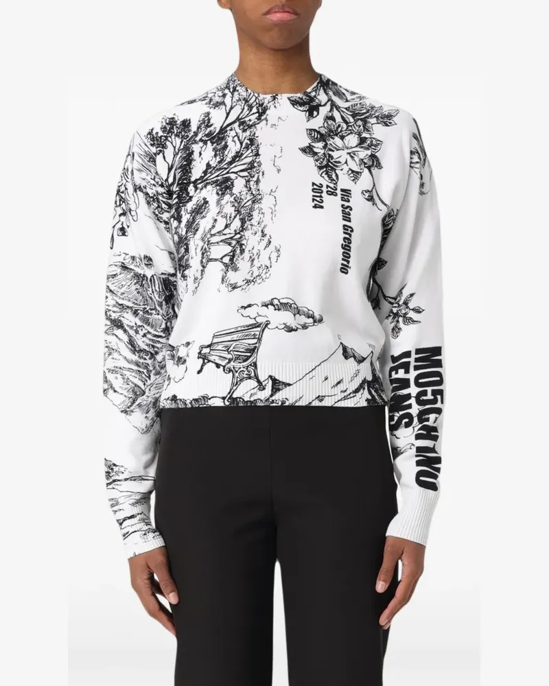 Moschino graphic-print sweatshirt - Weiß Weiß