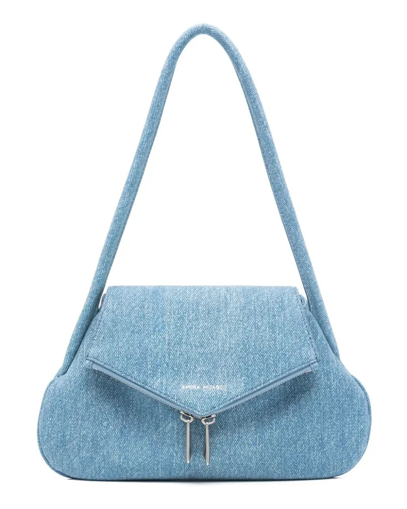 Amina Muaddi Gemini Schultertasche - Blau Blau