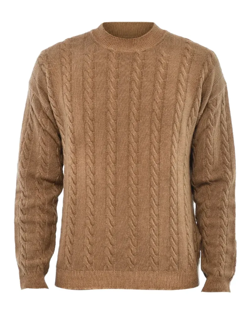 Woolrich Aran-knit virgin-wool sweater - Braun Braun