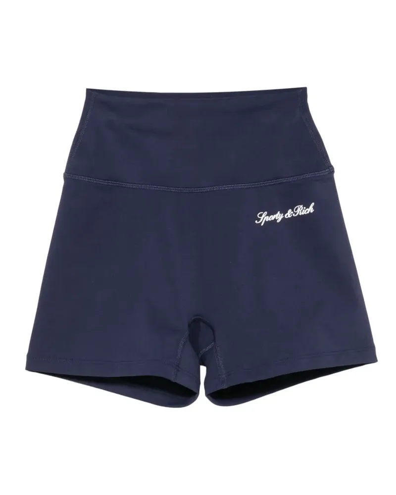 SPORTY & RICH Signature Logo performance shorts - Blau Blau
