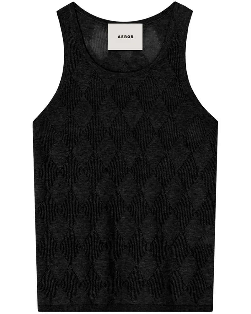 AERON Geometrisches Tanktop - Schwarz Schwarz