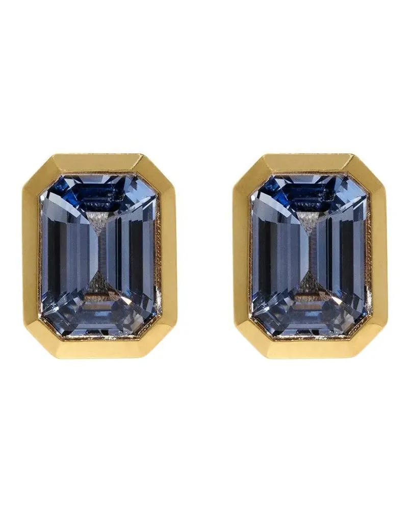 AZLEE Ohrstecker mit Saphir - Gold Gold