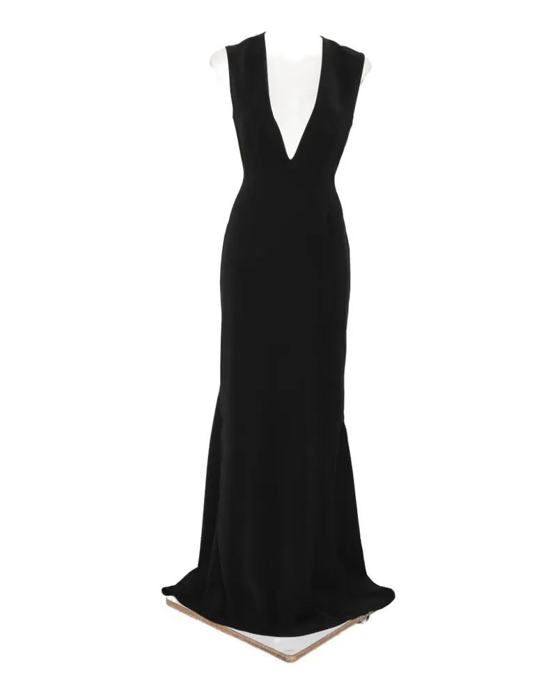 Solace London Althea plunging V-neck sleeveless maxi dress - Schwarz Schwarz