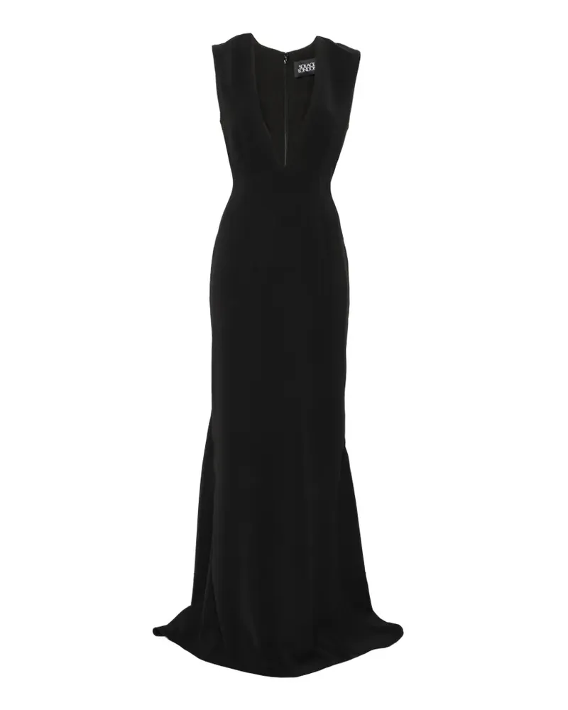Solace London Althea plunging V-neck sleeveless maxi dress - Schwarz Schwarz