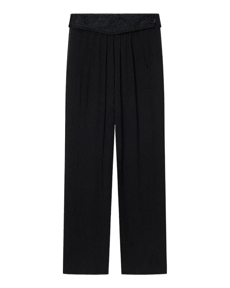 Isabel Marant Strukturierte Guylene Hose aus Guipure-Spitze - Schwarz Schwarz