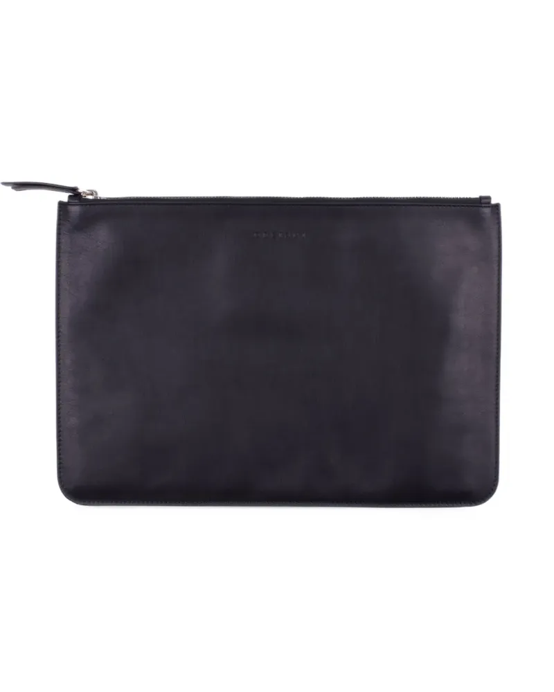 Orciani Clutch mit Logo-Prägung - Schwarz Schwarz