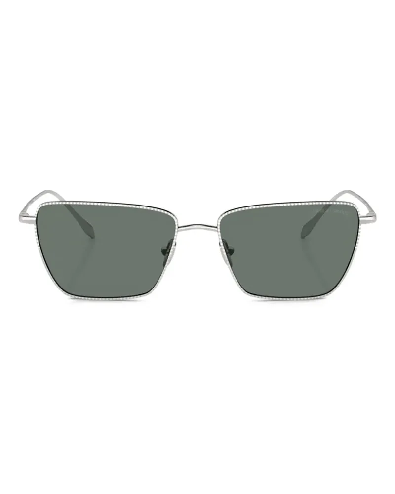 Giorgio Armani Sonnenbrille mit geometrischem Gestell - Grau Grau