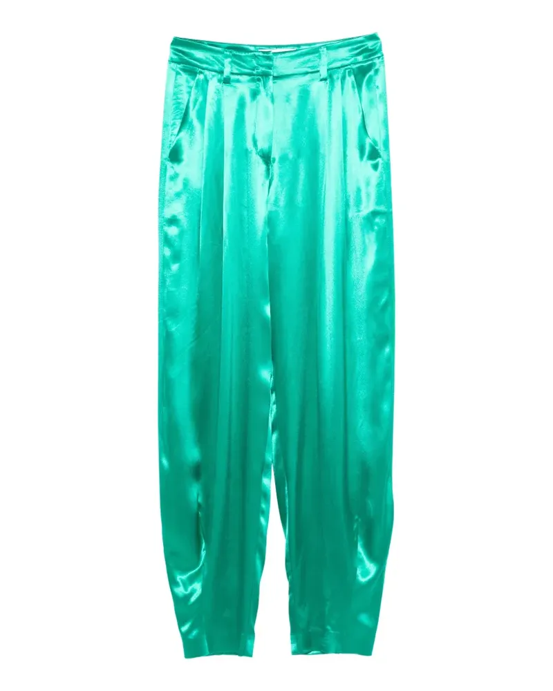 Genny Plissierte Tapered-Hose - Grün Grün