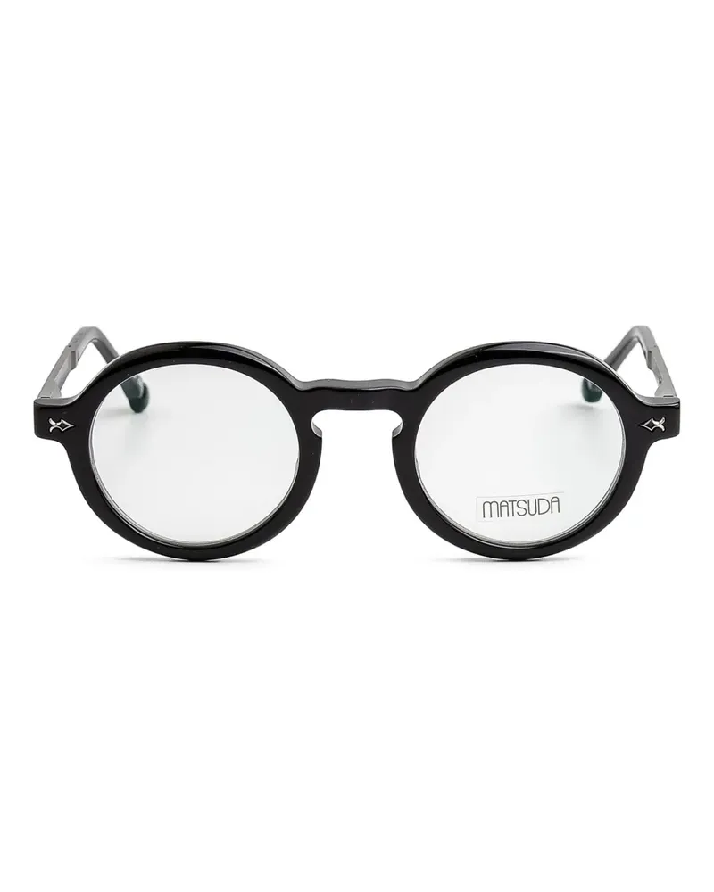 MATSUDA Brille mit rundem Gestell - Schwarz Schwarz