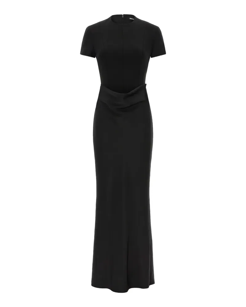 ROTATE Birger Christensen draped-waist mermaid maxi dress - Schwarz Schwarz