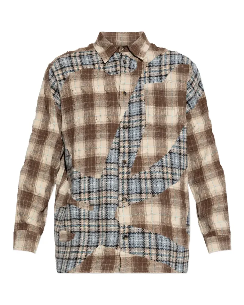Loewe patchwork shirt - Braun Braun