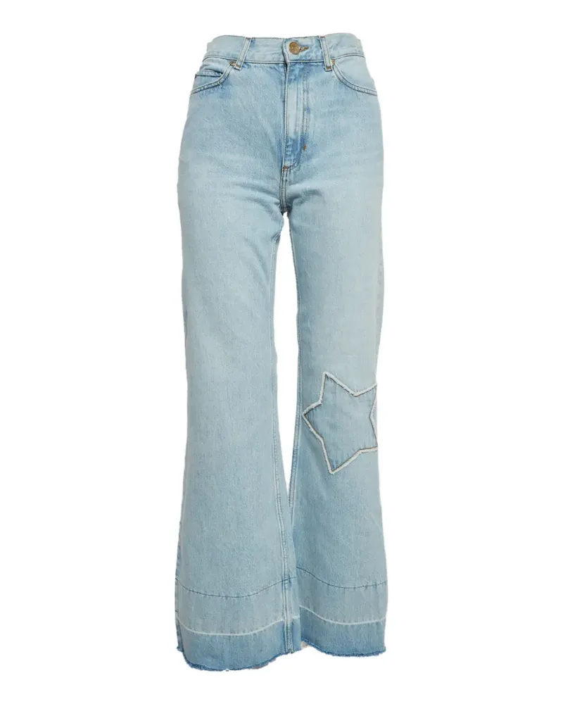 Sandro Stradivarius star-patch jeans - Blau Blau