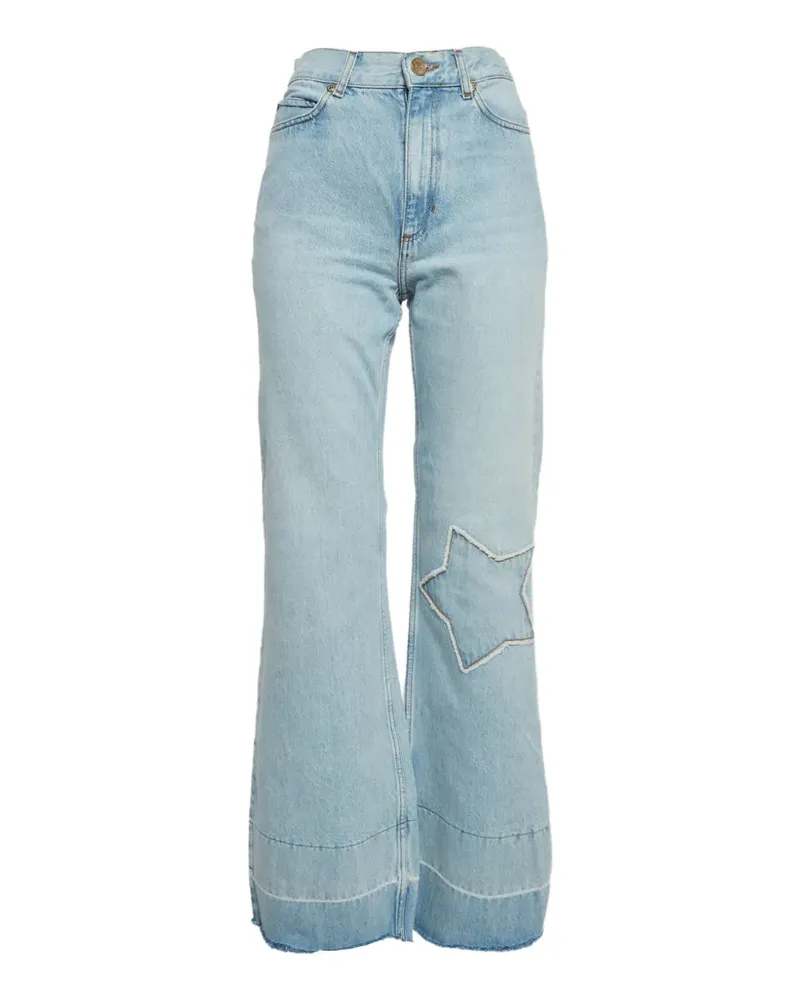 Sandro Stradivarius star-patch jeans - Blau Blau