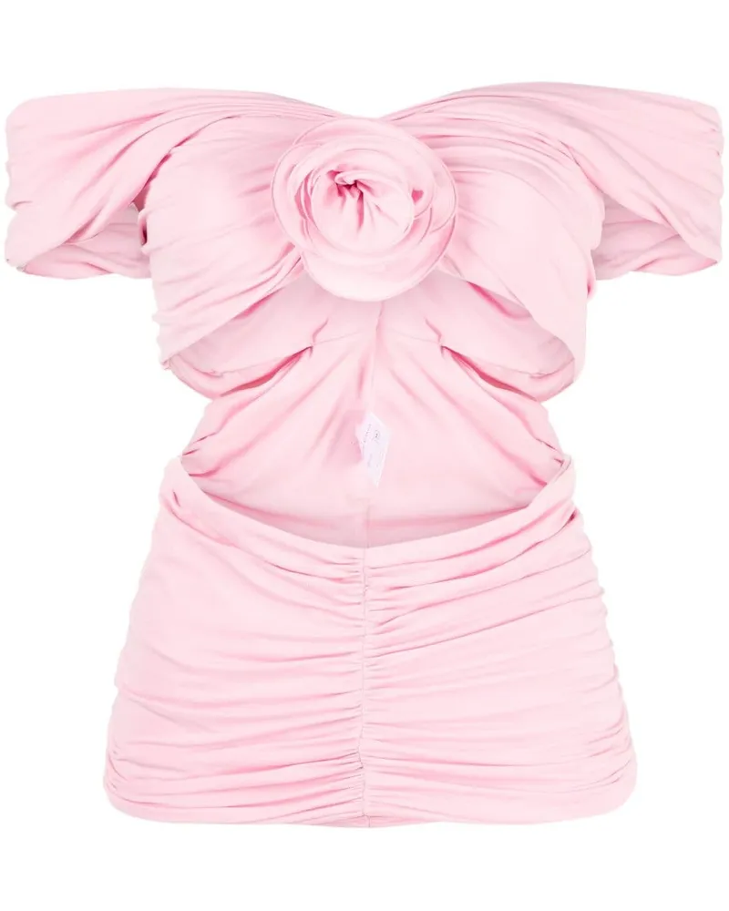 Magda Butrym Top mit Rosenapplikation Rosa