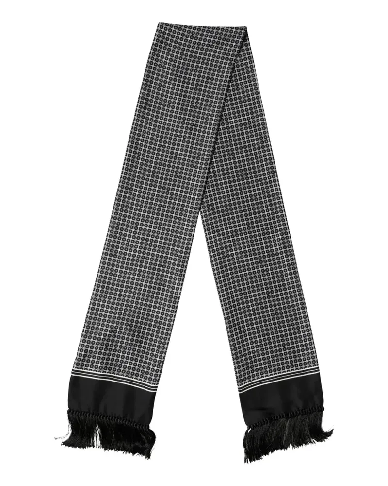 Dolce & Gabbana geometric-print fringed scarf - Schwarz Schwarz