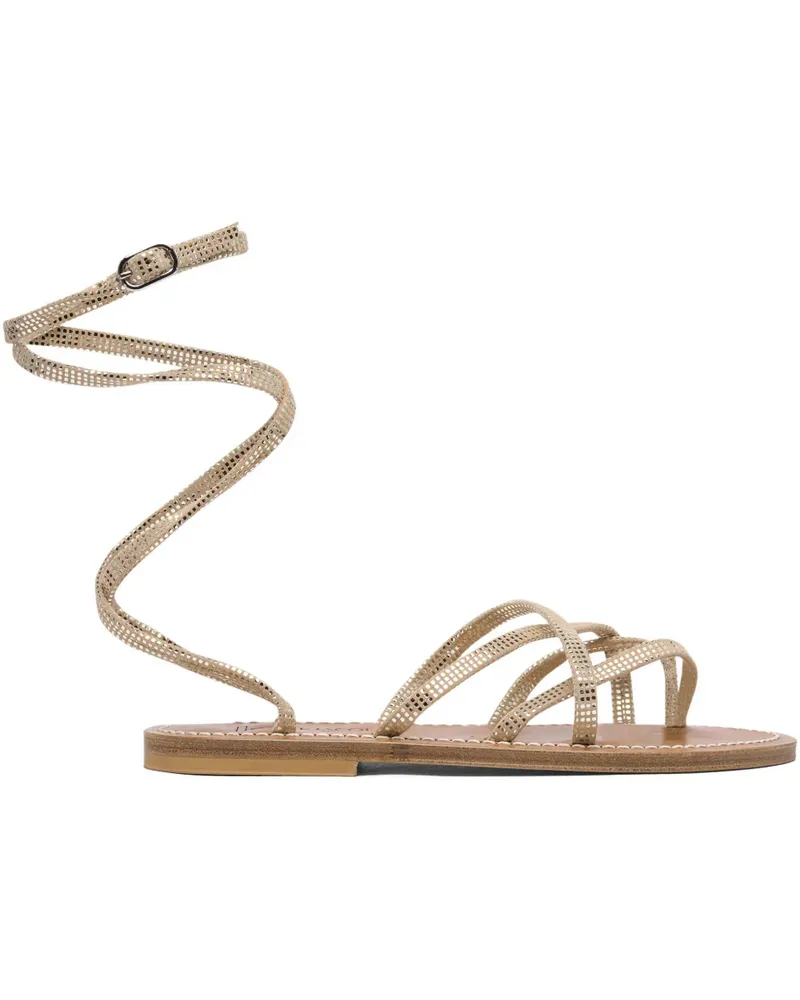K.Jacques  Riemchensandalen aus Leder - Nude Nude