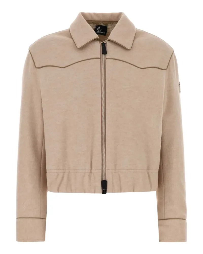Moncler Hemdjacke mit paspelierter Western-Passe - Rosa Rosa