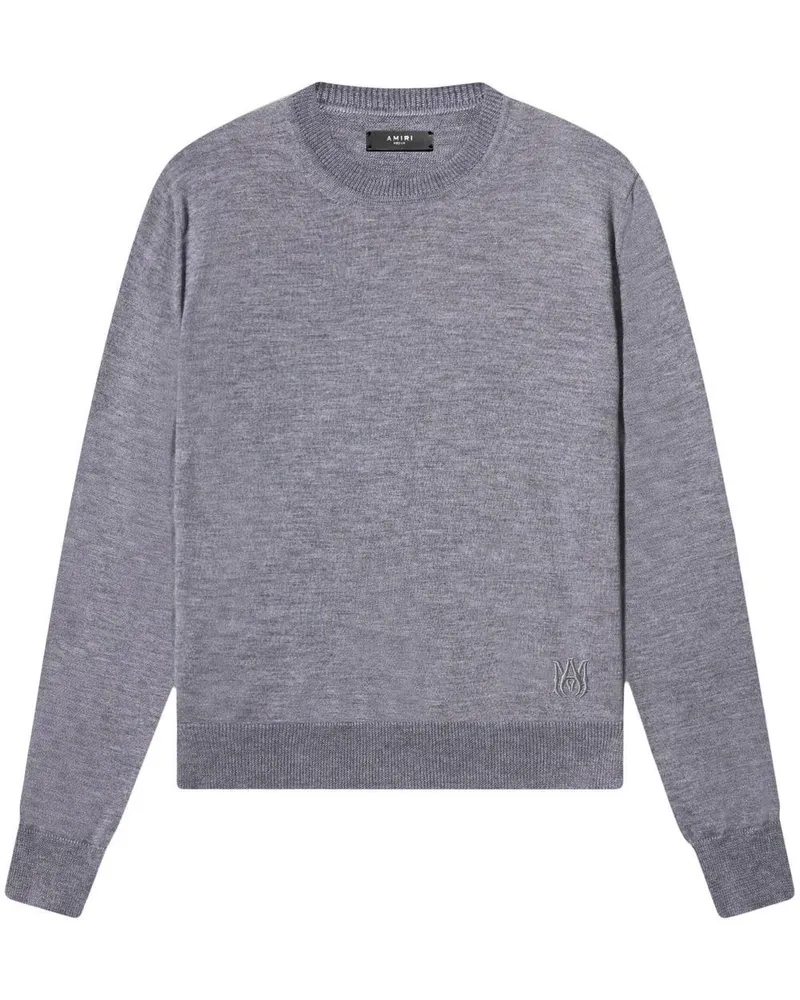 Amiri Sweatshirt mit MA-Stickerei - Grau Grau