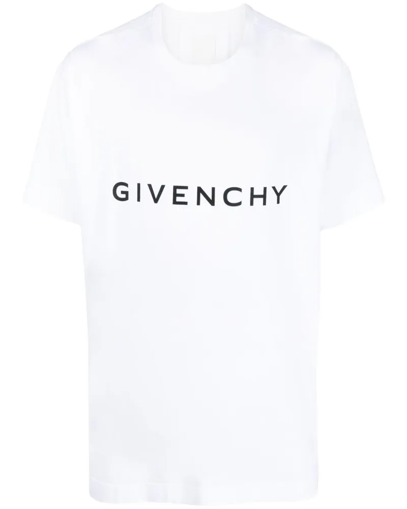 Givenchy Archetype T-Shirt mit tiefen Schultern - Weiß Weiß