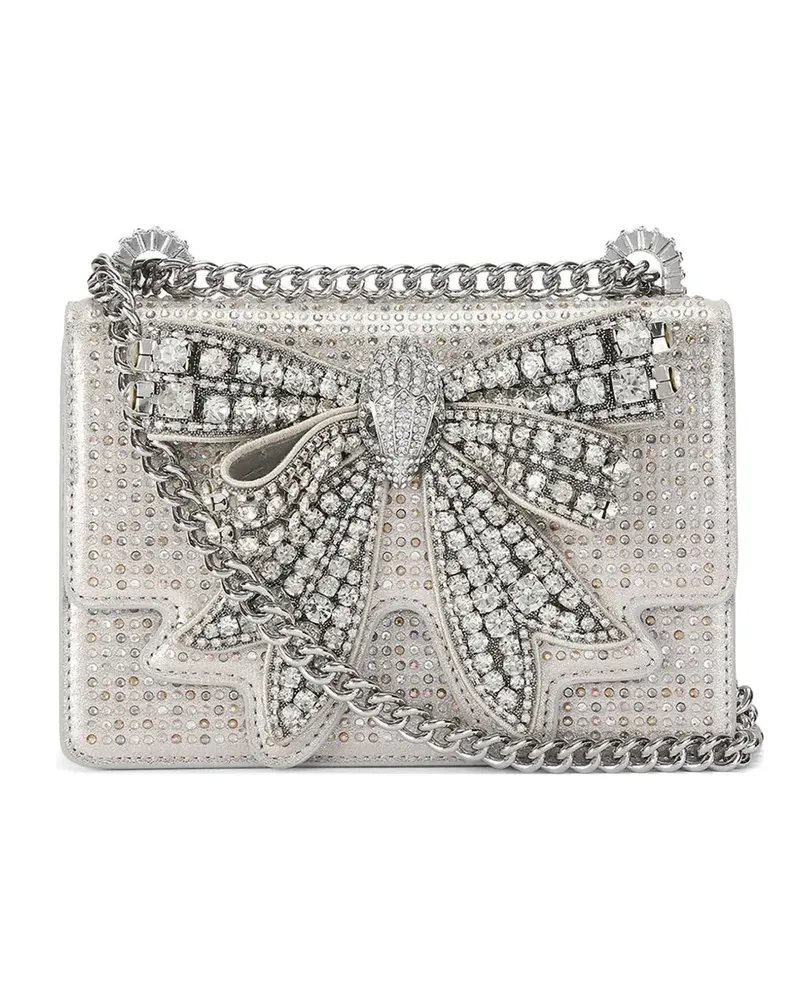 Kurt Geiger rhinestone bow satchel - Silber Silber