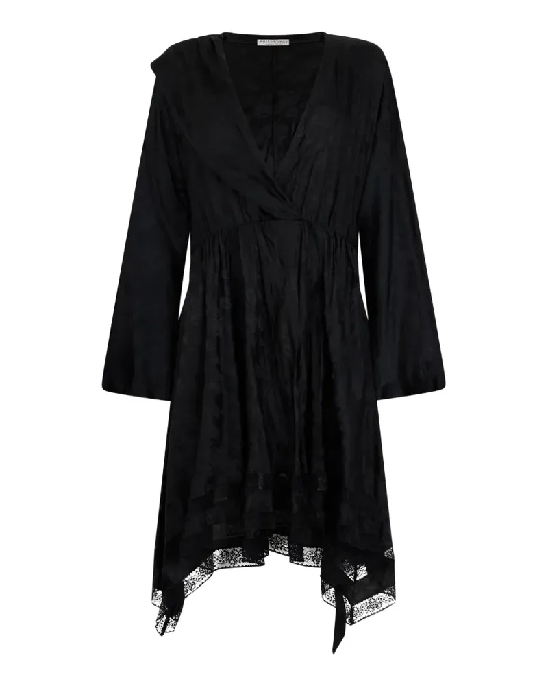 Philosophy Di Lorenzo Serafini Midikleid mit V-Ausschnitt - Schwarz Schwarz