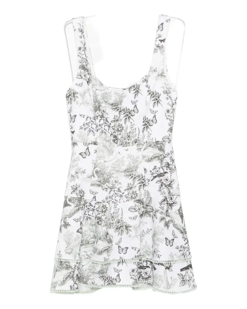 Alice + Olivia floral-print mini dress - Weiß Weiß