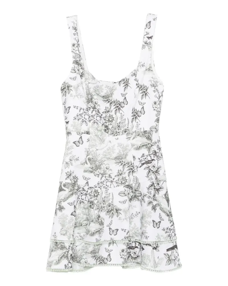 Alice + Olivia floral-print mini dress - Weiß Weiß