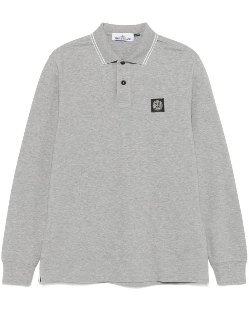 Stone Island Langärmeliges Poloshirt - Grau Grau