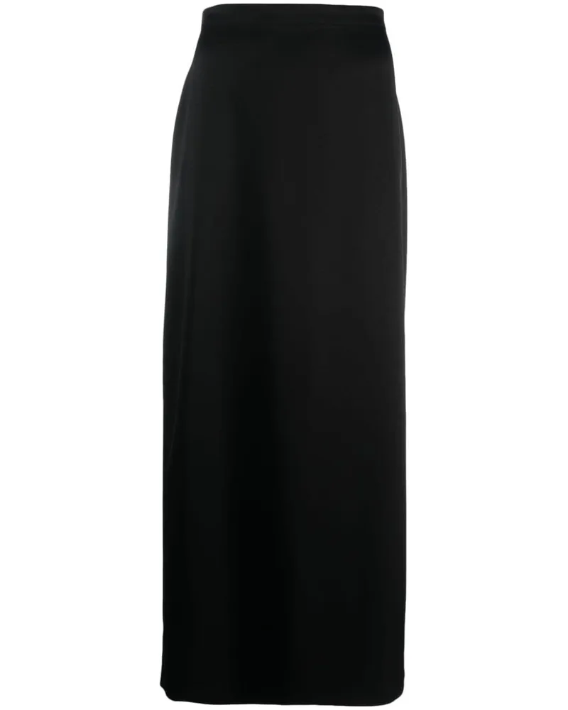 Lanvin Midirock aus Satin - Schwarz Schwarz