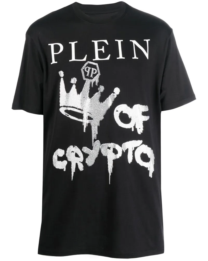 Philipp Plein T-Shirt mit grafischem Print - Schwarz Schwarz