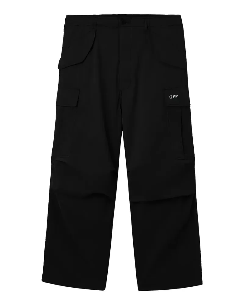 OFF-WHITE Cargohose mit diagonalen Streifen - Schwarz Schwarz