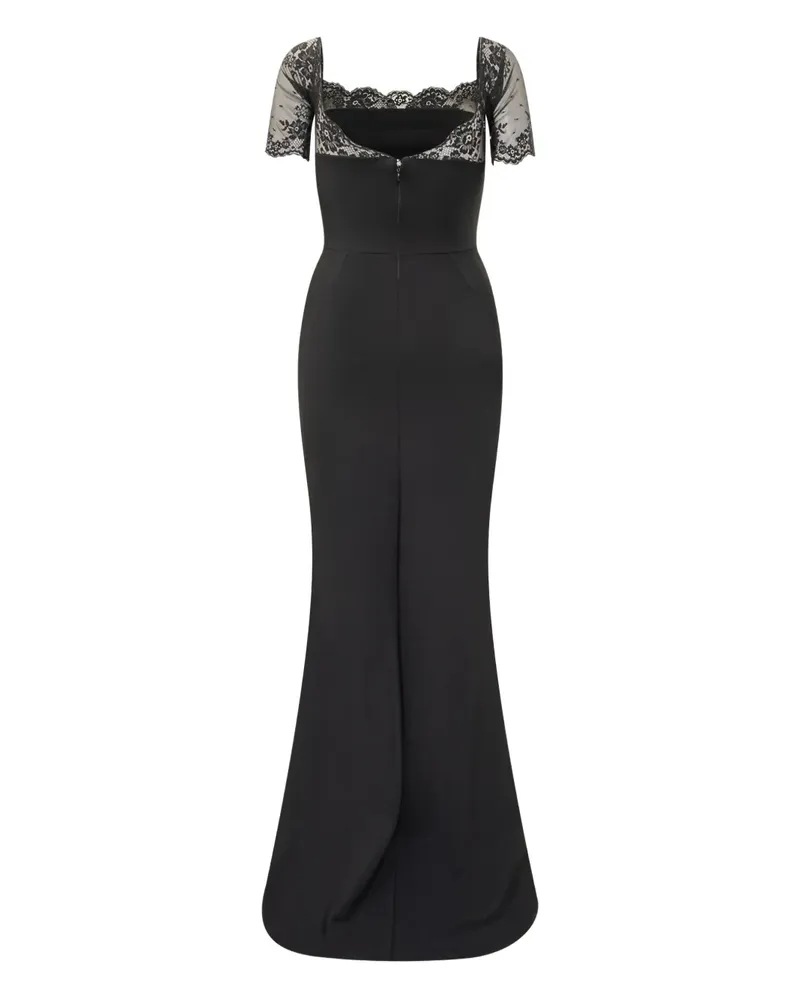 Chiara Boni Gonno Maxikleid mit Spitzeneinsatz - Schwarz Schwarz