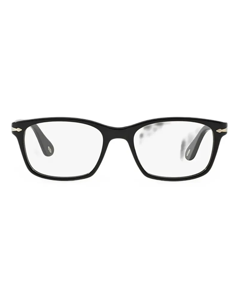 Persol Rechteckige Brille - Schwarz Schwarz