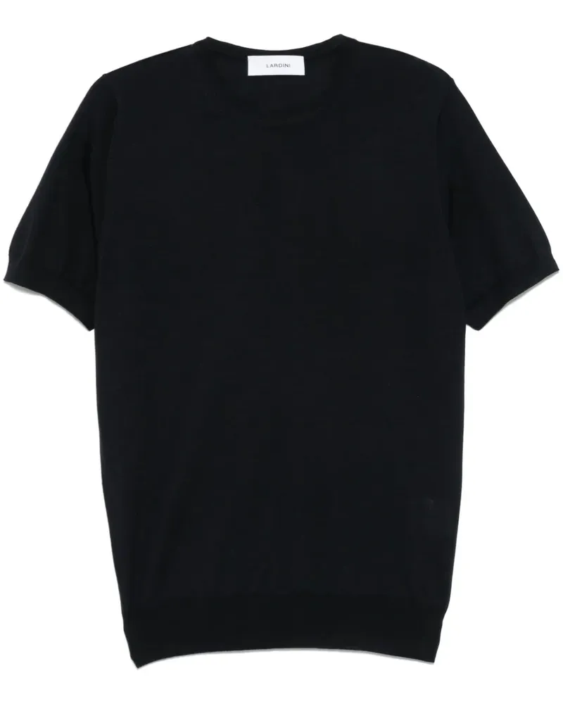 LARDINI Fein gestricktes T-Shirt - Blau Blau