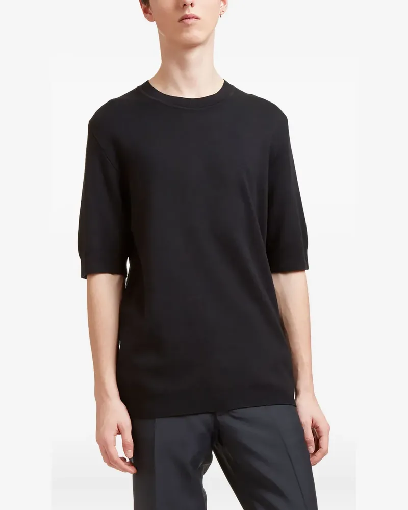 AIEZEN crew-neck half-sleeve T-shirt - Schwarz Schwarz
