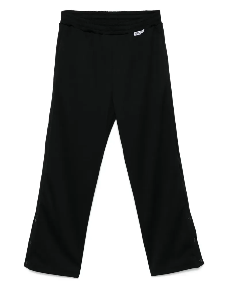 GCDS Jogginghose mit Knopfdetail - Schwarz Schwarz