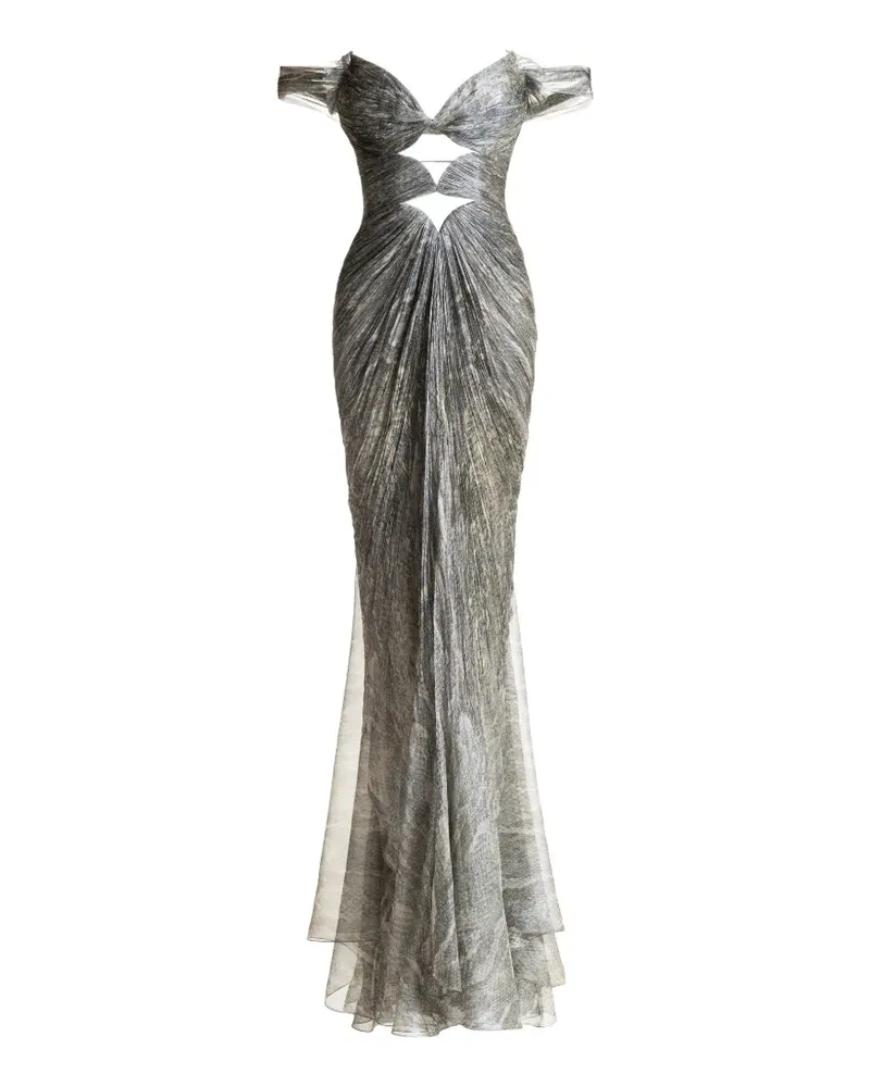 Maria Lucia Hohan Catarina Abendkleid mit Cut-Out - Grau Grau