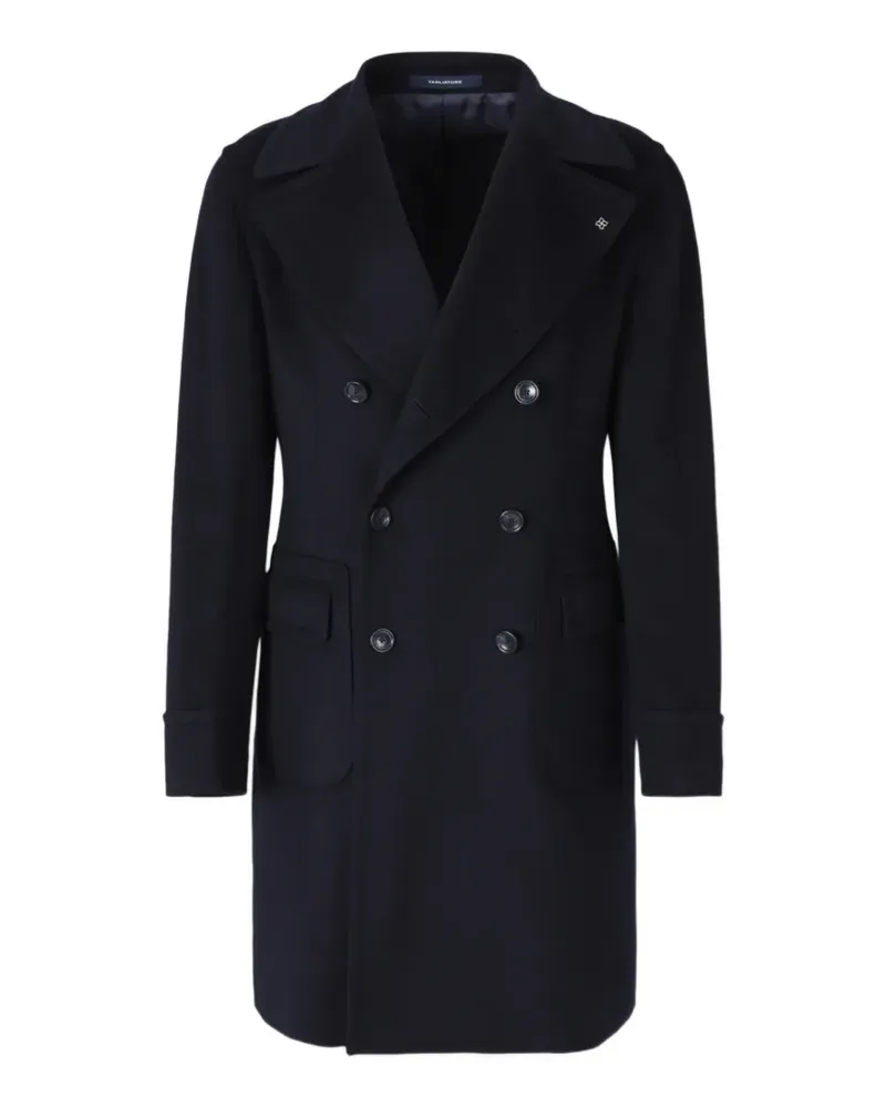 Tagliatore double-breasted cashmere coat - Blau Blau