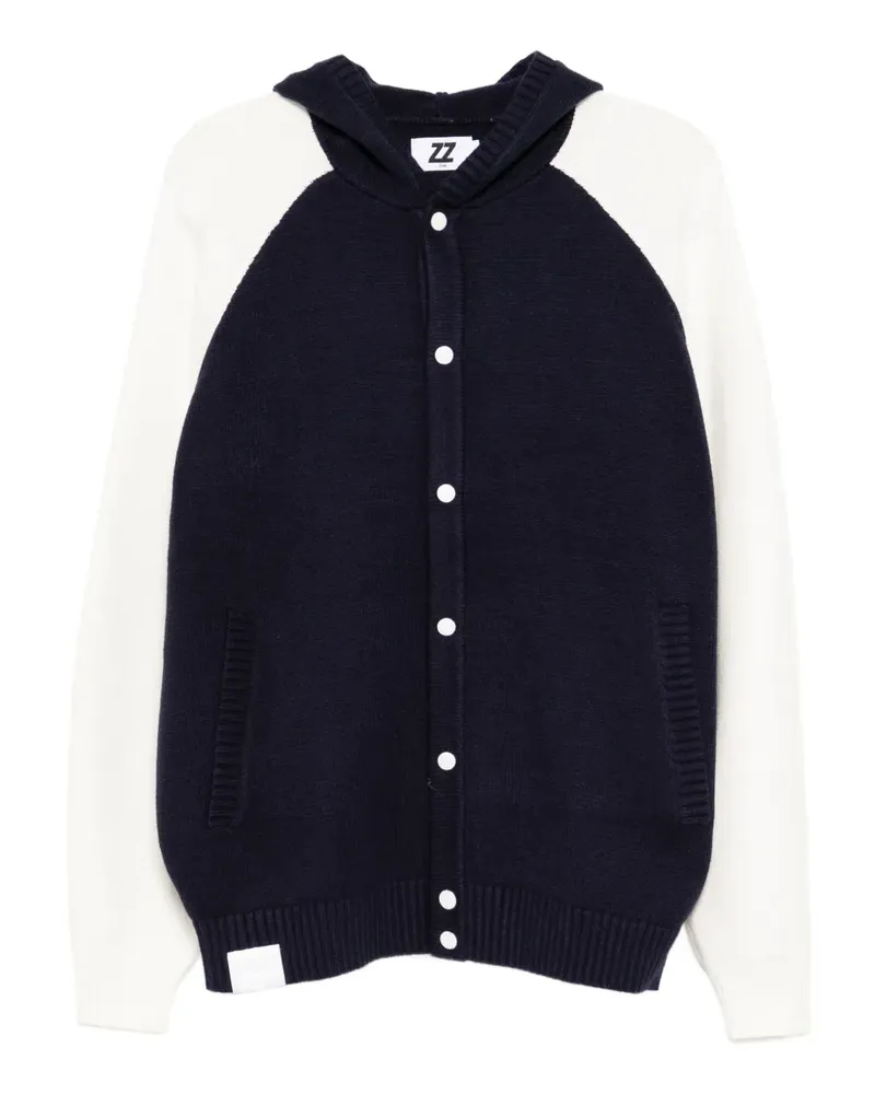 Izzue Cardigan mit Slogan-Stickerei - Blau Blau