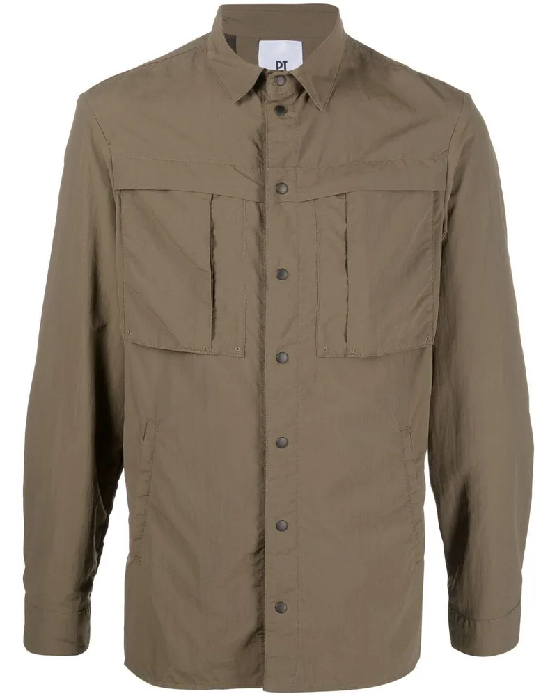 PT TORINO Klassische Hemdjacke - Grün Grün