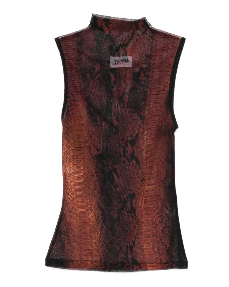 Jean Paul Gaultier Oberteil mit Animal-Print - Braun Braun
