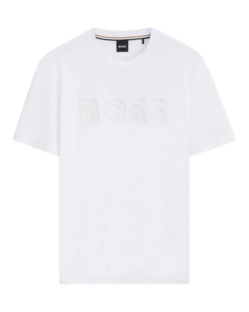HUGO BOSS T-Shirt mit Logo-Artwork aus Baumwolljersey - Weiß Weiß