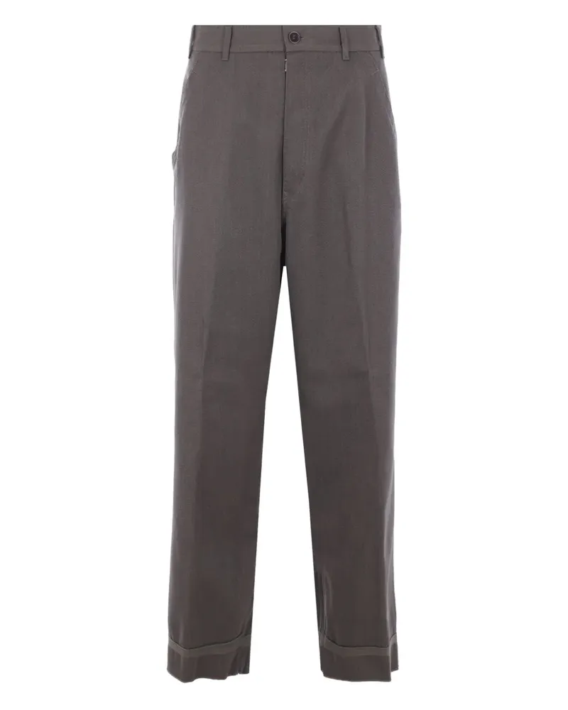 Maison Margiela Wollhose mit Umschlag - Grau Grau