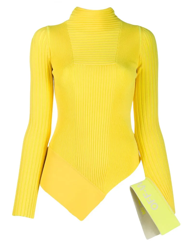 OFF-WHITE Asymmetrisches Strickoberteil - Gelb Gelb