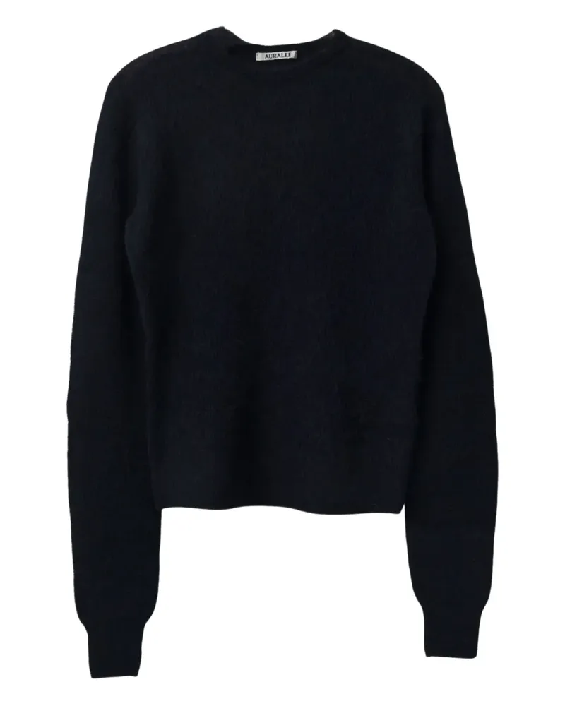 AURALEE Pullover mit gebürstetem Finish - Blau Blau