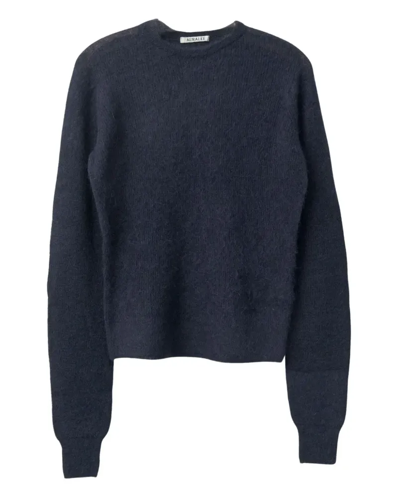 AURALEE Pullover mit gebürstetem Finish - Blau Blau