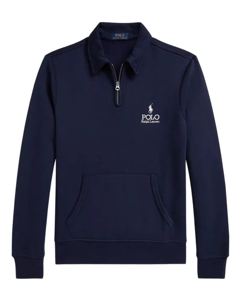 Ralph Lauren Besticktes Sweatshirt mit Reißverschluss - Blau Blau