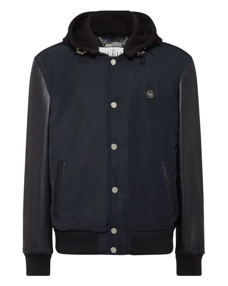 Philipp Plein Bomberjacke mit Kapuze - Blau Blau