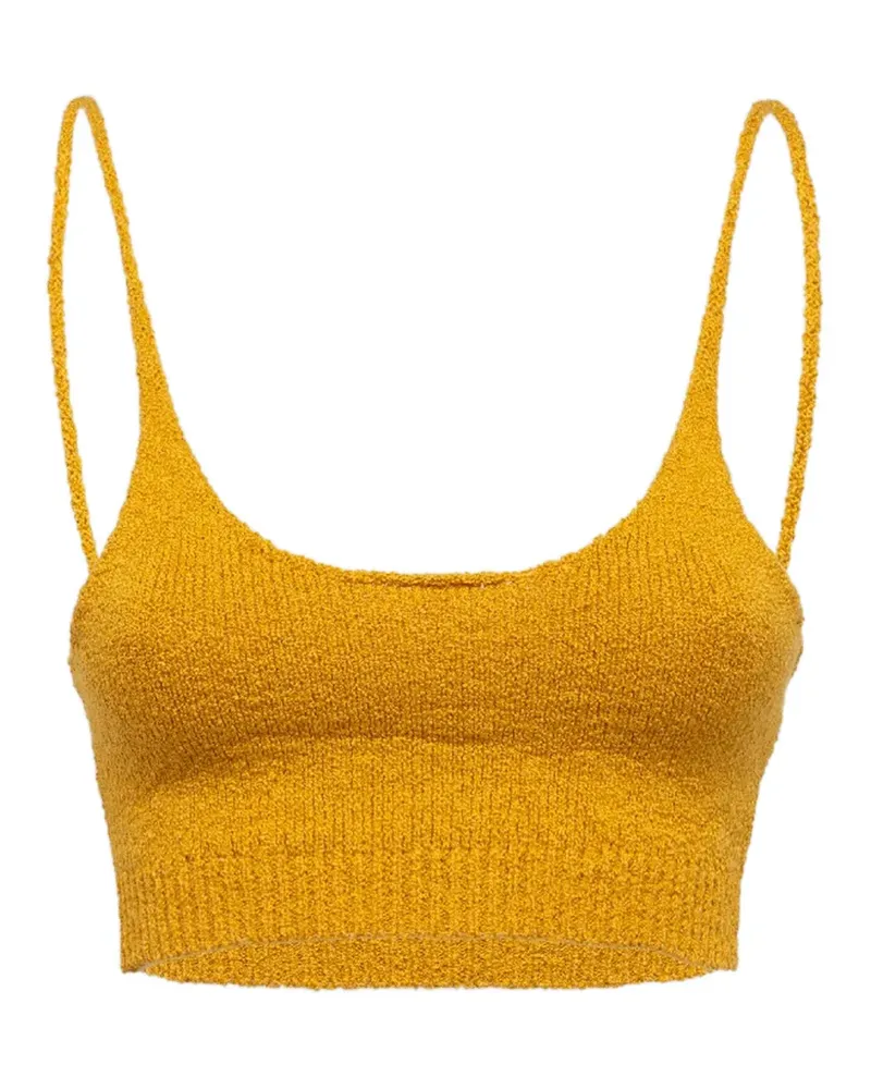 Laneus knitted crop top - Gelb Gelb