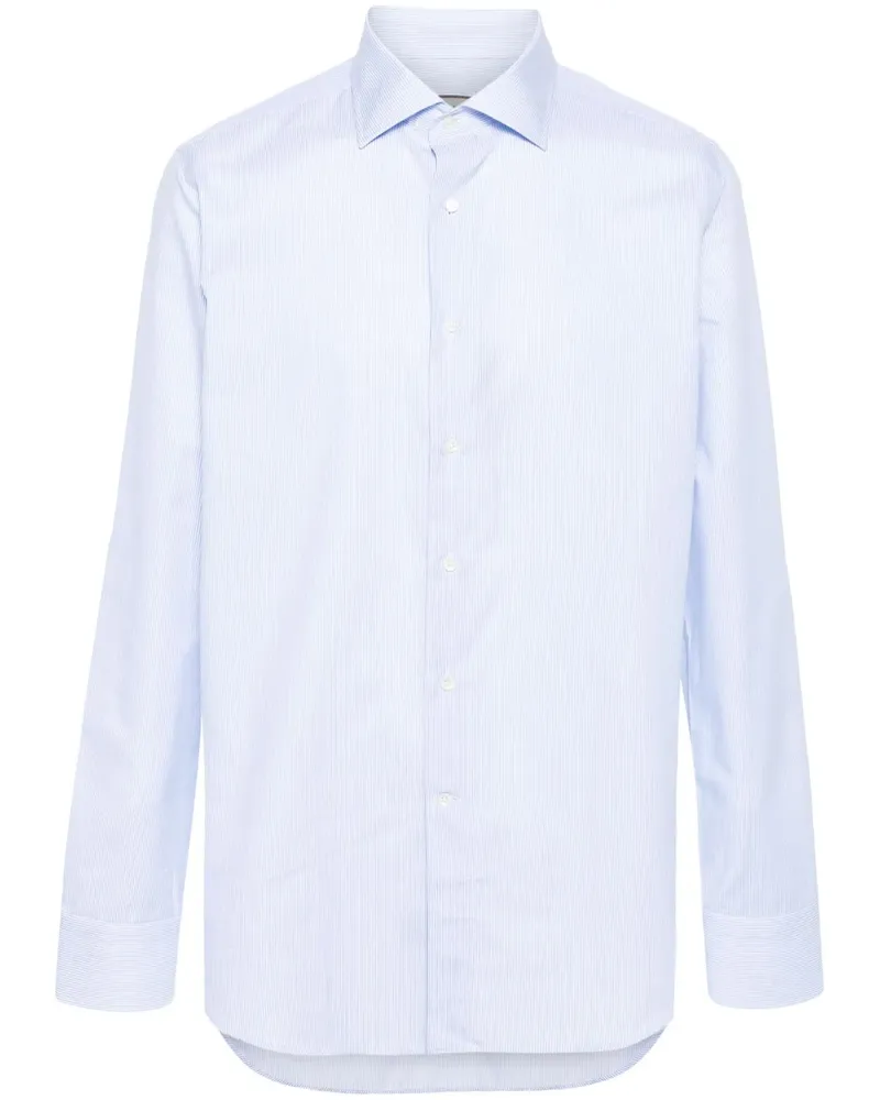 Canali Hemd mit Nadelstreifen - Blau Blau